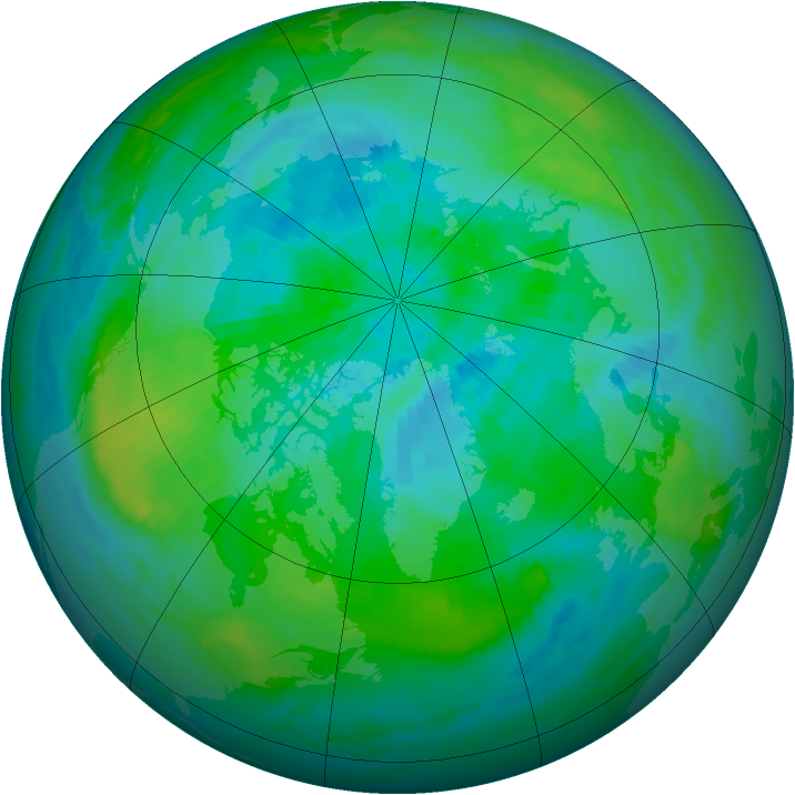 Arctic ozone map for 17 September 1983
